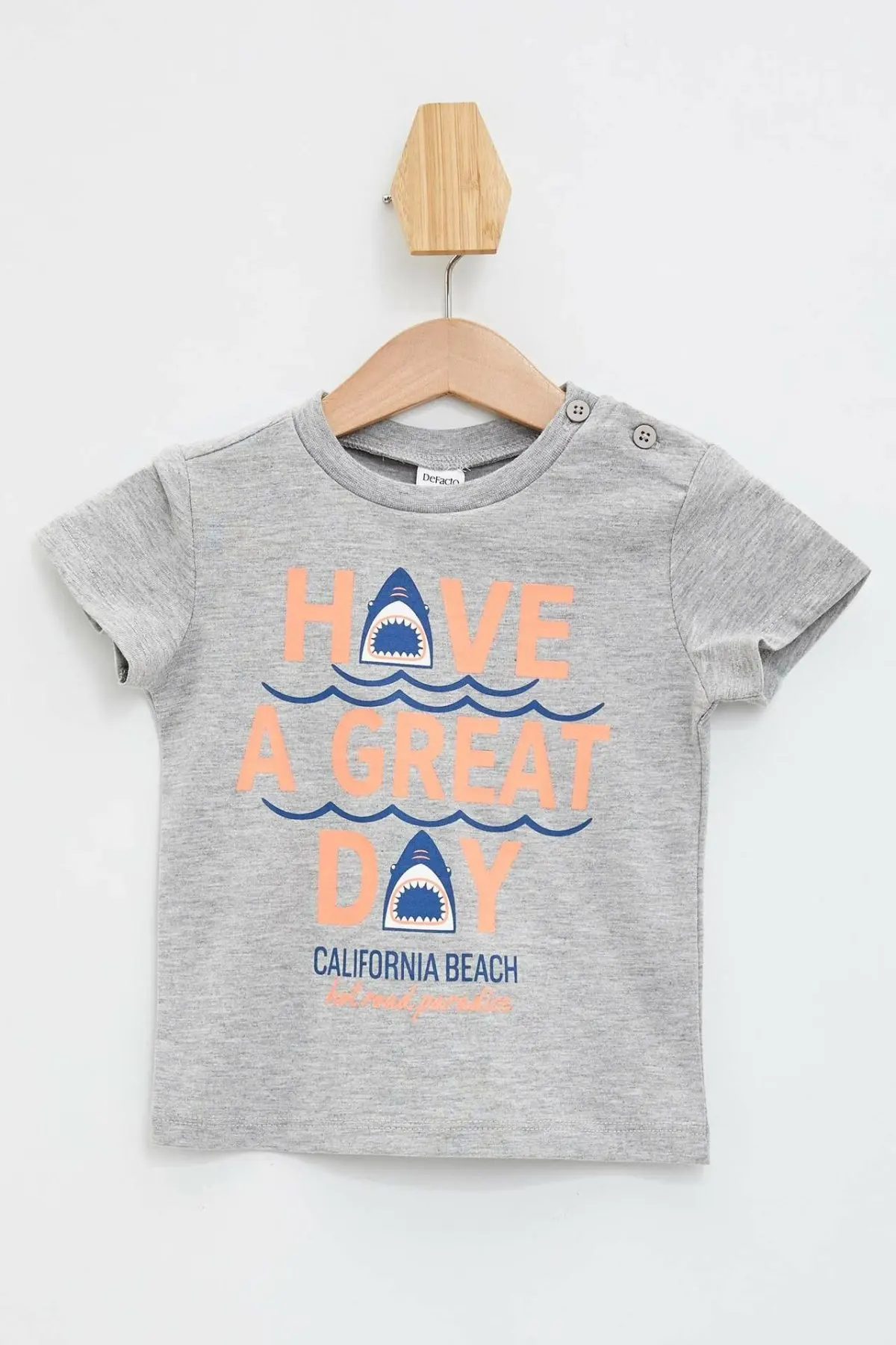 Дефакто летняя модная футболка с короткими рукавами для маленьких мальчиков