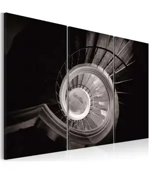 

Picture-lowering a spiral staircase
