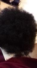 Alileader-moño de pelo rizado, extensiones de cabello sintético con pinza, coleta corta, coleta Afro esponjosa, moño para el cabello
