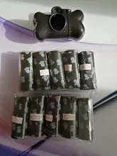 Bolsa para popó de residuos Degradable para mascotas, 11 Uds., con bolsa de impresión para perro, bolsa de limpieza Degradable para residuos de mascotas, Bolsa para popó s