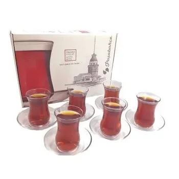 

Turkish Paşabahçe Tea Glass 12 Pieces Special New Production Limited Edition Production Uskudar Series
