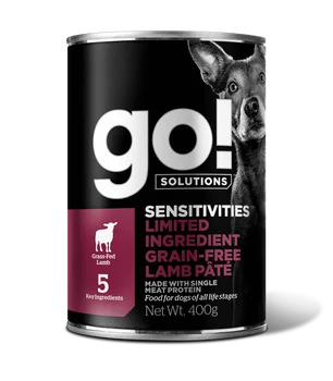 

GO! Canned with lamb for dogs with sensitive food. GO! Sensitivities limited ingredient GF Lamb Pate DF) 0,4 kg x 6 PCs
