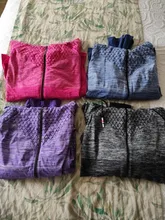 Yoga Shirts Hoodies Coat Jacket Slim-Fit Long-Sleeves Zipper Sport Running Casual Women