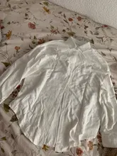 White Blouse Official-Tops Green Shirt Spring-Pocket Oversized Blusas Long-Sleeve Lizkova