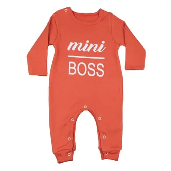 

Newborn Rompers Autumn Orange Mini Boss Kids Baby Outfits Cotton Clothes Infant Jumpsuit Kids Baby Outfits Clothes Bodysuit