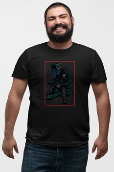 

Angemiel Wear Snake And Coolest Skeleton Black Men 'S Cotton Big Size T-Shirt