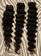 Lumiere-mechones de cabello humano mechones de cabello suelto de ondas profundas con cierre y 3/4 mechones 100% cabello humano para mujer negra, cabello Remy