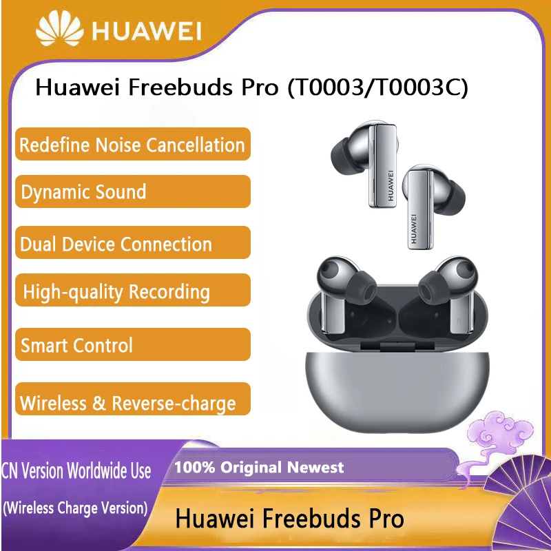 Original Huawei Freebuds Pro Qi Wireless Charge Bluetooth Original Huawei Freebuds Pro Qi Wireless Charge Bluetooth