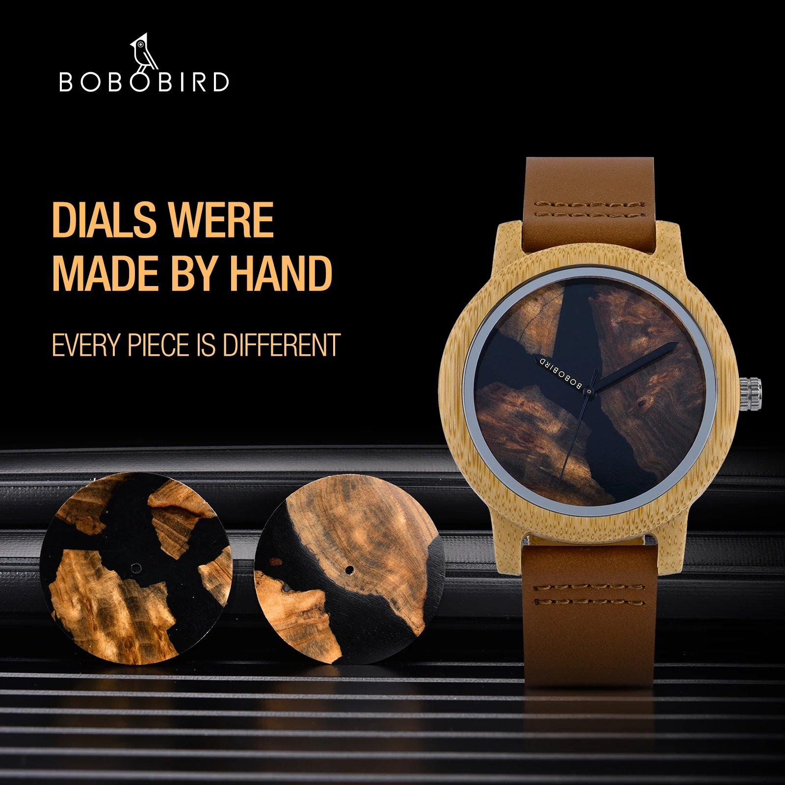 Wooden Watch For Men Quartz WristwatchesThuja Wood with Resin Wristwatch Ladies Timepieces Personalized Gift BOBOBIRD | Наручные часы