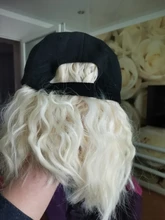 Peluca corta de pelo negro rizado para mujer, gorra de béisbol, fibra sintética resistente al calor, pelucas Bob