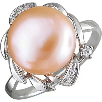 

Esthete ring with pearls and cubic zirconia