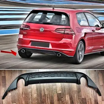 

For Volkswagen Golf 7 Rear Bumper Diffuser ABS Plastic Black