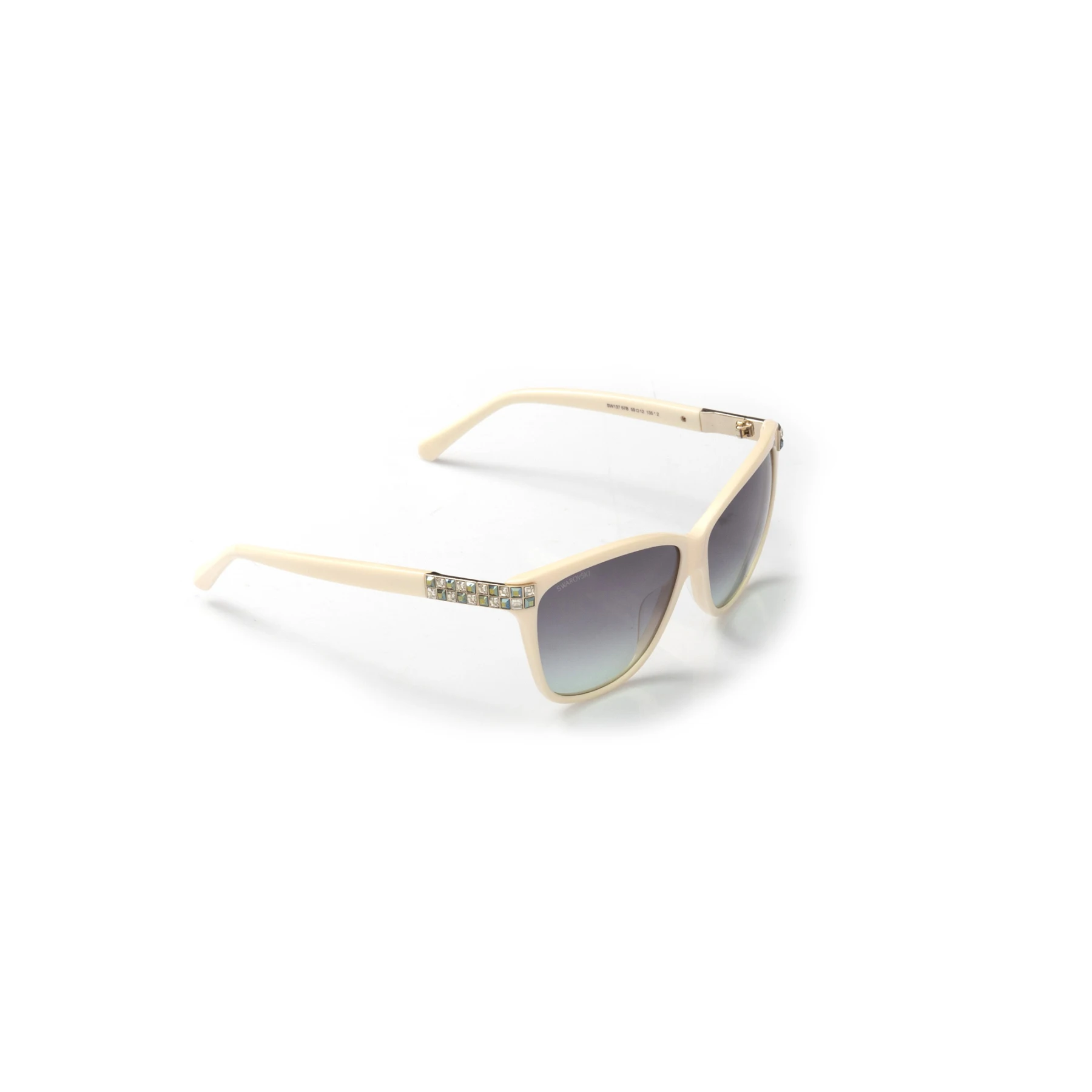 

Women's sunglasses swr 0137 57b bone white organic square square 59-12-135 swarovski