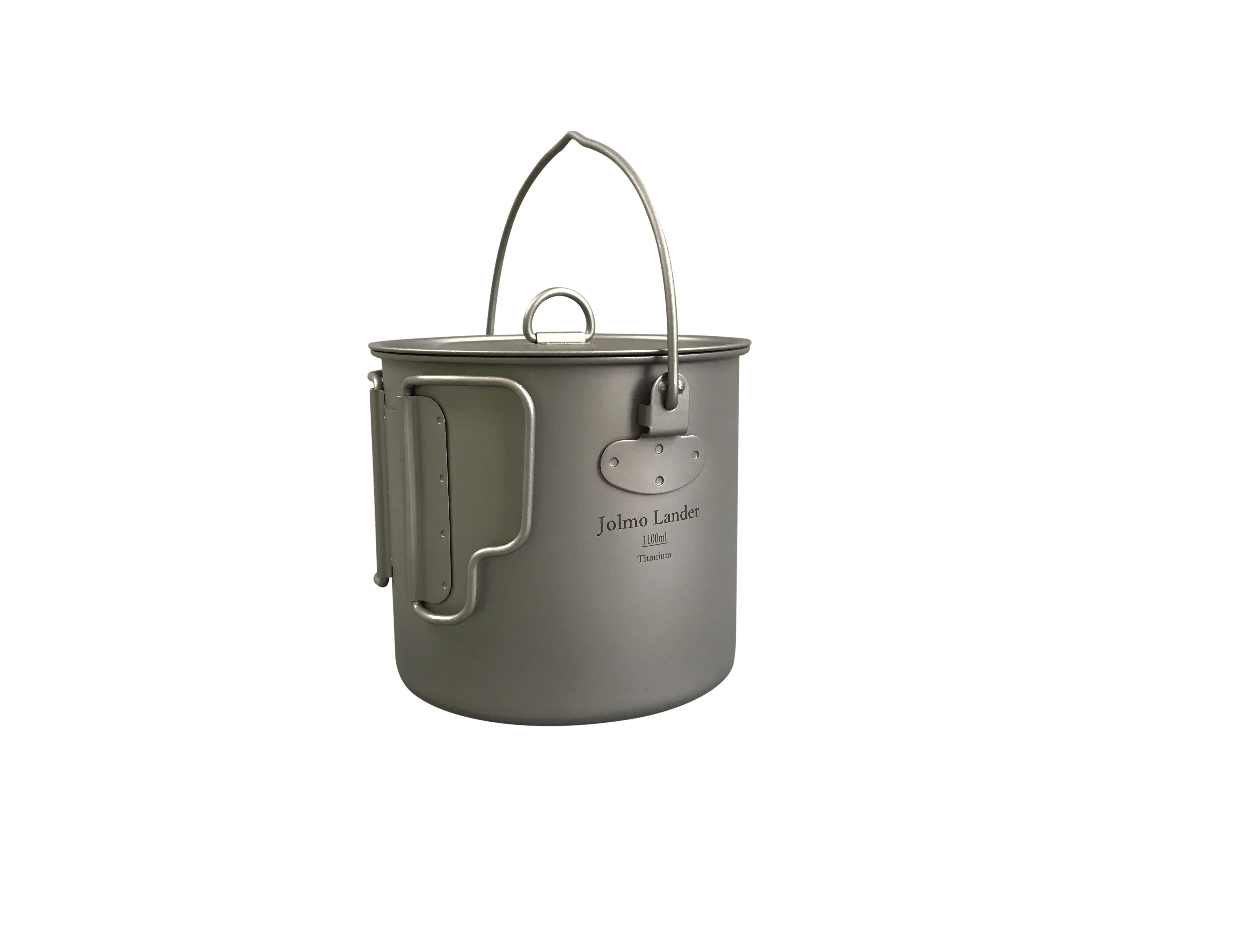 Jolmo Lander Titanium Pot with Bail Handle Outdoor Ultralight Folding Pot 900ml 5