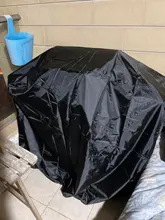 190T 210D cubierta de barbacoa para exterior, polvo impermeable Weber pesado parrilla cubierta de la lluvia de barbacoa al aire libre cojín redondo