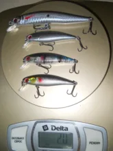 3D Eyes Floating Minnow Wobblers Fishing-Lure Laser Crankbait Aritificial Hard-Plastic