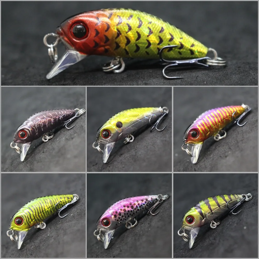 

wLure Crankbait 4cm 2.5g Carp Wobbler Fishing Lure Fly Fishing Fresh Water Hard Bait Sinking Jerkbait 8# Hooks Insect Bait C617