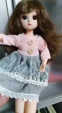 Muñeca BJD de 30 Cm, conjunto de vestido de invierno, 21 articulaciones móviles, maquillaje, bonita, ojos marrones, muñeca con falda nueva de moda, juguete para regalo DIY, 1/6