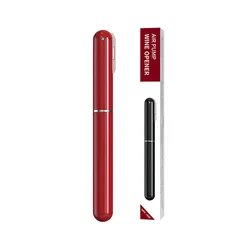 Portable Stainless Steel Air Pressure Wine Opener and Cork Remover (KLT-Red)