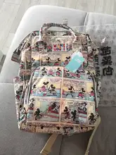 Bolsa de pañales con USB de Disney, mochila momia de maternidad/bolsa de pañales para bebé, bolso de viaje de Mickey Mouse, bolsa para cuidado del bebé, bolsa húmeda
