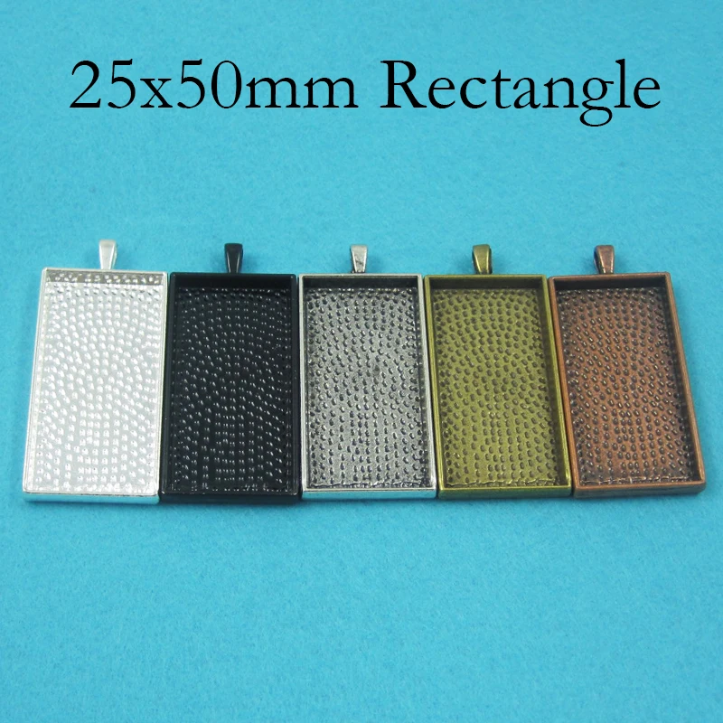 

10 pcs - 25x50mm Pendant Setti, 1x2 inch Cameo Setting, 25x50mm Cameo Setting, 1 x 2 inch Pendant Blank, Bezel Pendant Tray