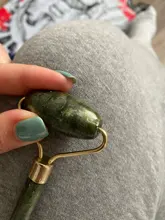 Rodillo masajeador Facial de piedra de Jade Natural, conjunto de rascador de Gua Sha verde, herramientas adelgazantes de belleza, 2 unidades