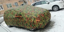 Kayme cubierta para coche portadas de coche de camuflaje al aire libre de protección solar a prueba de agua reflector polvo lluvia nieve protectora suv sedán completo