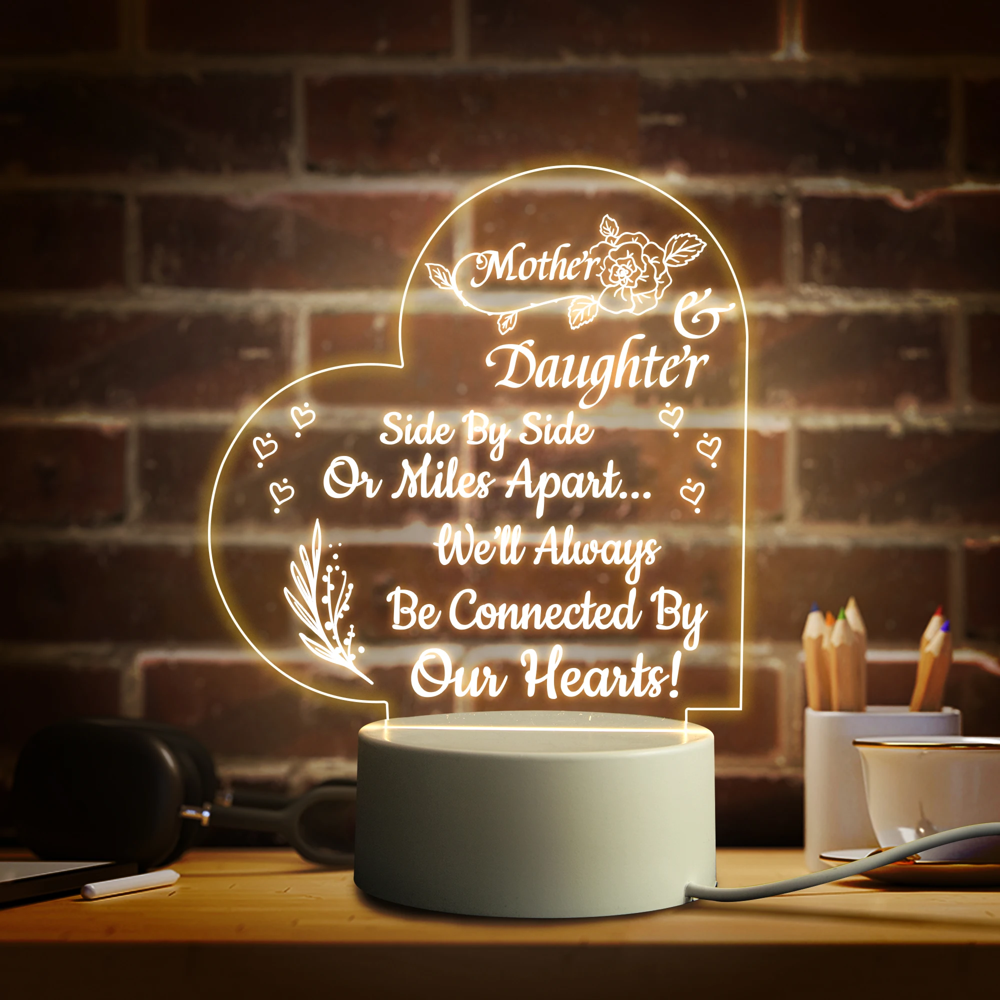 potato night light Night Light Unique Gift to Daddy Mommy Led Nightlight for Bedroom Birthday Gifts to Father Mother Table Lamp Decor for Room portable night light