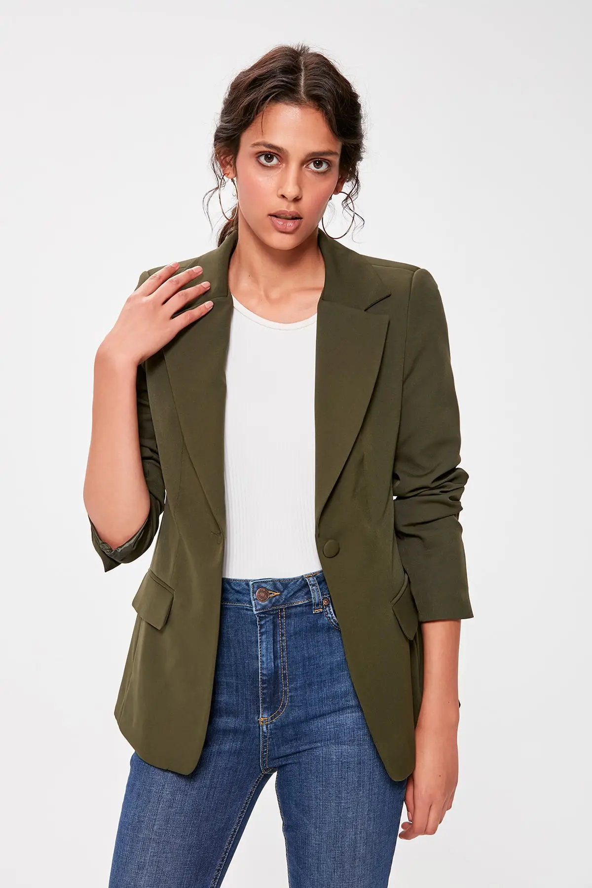 Trendyol Khaki Short Jacket TWOAW20CE0056|Jackets| - AliExpress