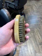 Los hombres barba de cerdas de jabalí peines de bigotes cepillo de pelo mango de madera jabalí bigote estilo desenredar plancha Facial peine de barba