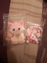 Bopoobo 1Set perlas de silicona de grado de alimentos de bebé madera para la dentición roedor libre de BPA DIY accesorios Clips de cadena de chupete mordedor bebé