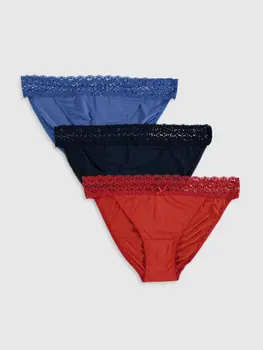 

Lace Detail Classic Panties 3'Lü