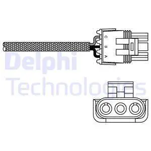 Лямбда-зонд Renault R19/R21/Clio 1.2-2.0 89-01 DELPHI ES10969-12