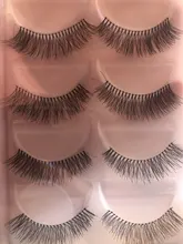 5 pares de pestañas postizas cruzadas, extensiones de pestañas falsas