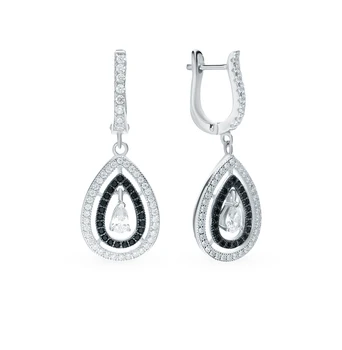 

Silver earrings with cubic zirconia sunlight sample 925