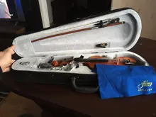 Violín de madera de graves para estudiantes principiantes, con estuche, cuerdas para ARCO, soporte de hombro, 1/8, 1/16