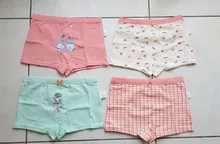 Ropa interior de algodón para niños de 3 a 12 años, Bóxer, calzoncillos bonitos para bebés, 4 unidades/lote