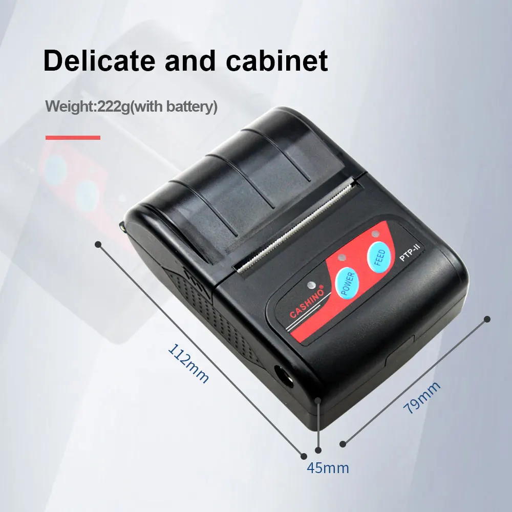 Impressora de Recibos Box Mini Portátil Bluetooth Polegadas 58 mm com 2000mah Usb Mais Bluetooth - Imagem 6