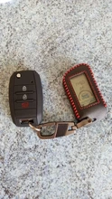 Funda de cuero Real para llave de coche Starline, llavero para mando a distancia LCD, protector de piel, para modelos A93, A63, A36, A39, A66, A96