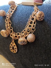 Pulseras con cadena de Color dorado multicapa para mujer, brazaletes con dije de corazón, brazaletes de cristal, novedad de 2020