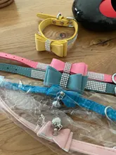 Seguridad elástico pajarita con bell perro pequeño gato collar seguro de terciopelo suave 6 productos de colores para mascota perro, collar de perro de proveedor