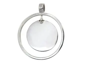 

Custom sterling silver pendant with round signatures MOVIL