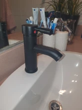 Basin Sink Faucet Mixers Mounted Deck Single-Hole-Tap Hot-Cold-Water-Tap Brass Bathroom