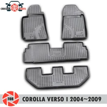 Коврики для Toyota Corolla Verso I 2004~ 2009 коврики Нескользящие полиуретановые грязезащитные внутренние аксессуары для стайлинга автомобилей