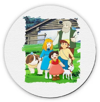 

ROUND ANTIQUE SERIALS HEIDI ANIME mousepad mouse