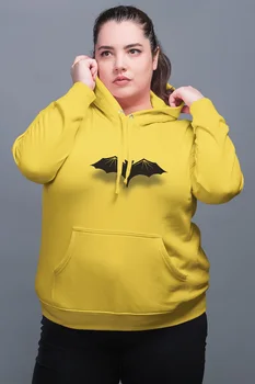 

Angemiel Wear Black Bat Yellow Women 'S Hooded Sweatshirt