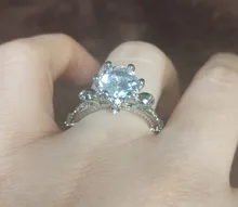 Anillo para mujeres de moda moderno, anillo de compromiso de circonita de cristal AAA blanca, regalo de joyería de boda, 2020