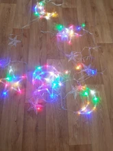 Lights Curtain-String Moon-Lamp Window-Decor Christmas Garland Fairy Icicle-Star LED