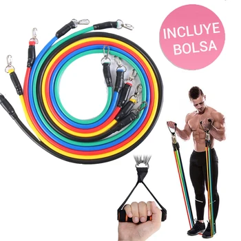 Bandas elásticas de resistencia para entrenamiento de fitness, crossfit con adaptador de puerta flexible para deporte en casa