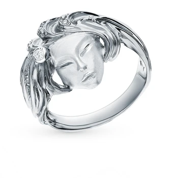 

Silver ring with cubic zirconia sunlight sample 925